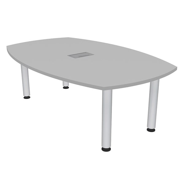 45 in W, 72 in L, 29 in H, Engineered Wood Top, Grey
